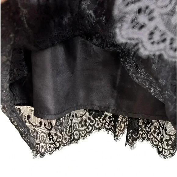 Dex Black Lace Dress, cap sleeves, lined, Small. Pretty, Whimsical, Goth, Prom - Picture 9 of 12